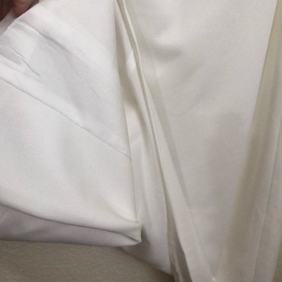 ELLE Small Sleeveless Blazer Jacket Duster Vest Collared Open Front Marshmallow - Picture 12 of 13